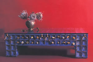 coffee table - sky blue tric trac 